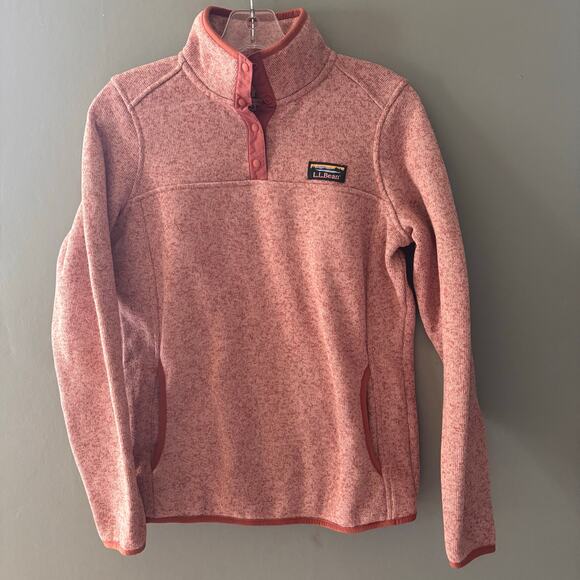 LL Bean Sweater Fleece Half Button Pullover - Picture 1 of 5